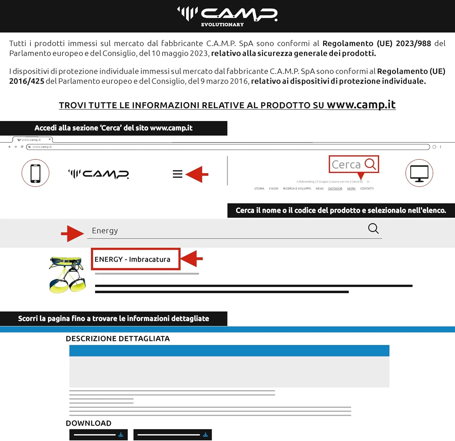 قرقره سبک CAMP SAFETY Sphinx Pro با بلبرینگ های با عملکرد بالا