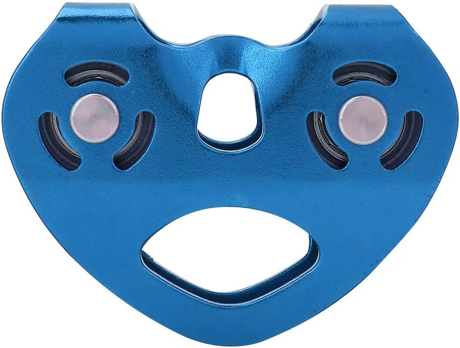 بلوک قرقره تک طناب با آلیاژ آلومینیوم 25KN برای تجهیزات ایمنی صعود (آبی)