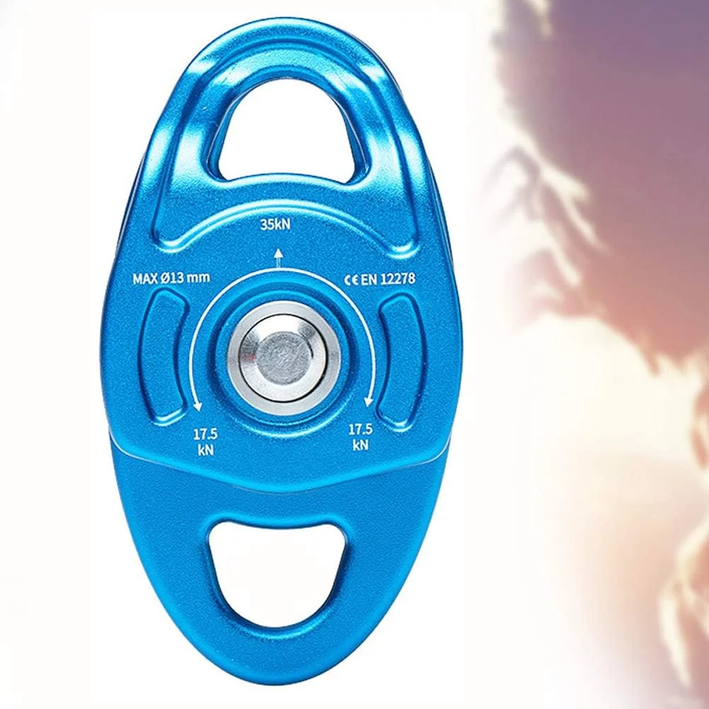 قرقره دوگانه نجات، قرقره چرخان جانبی، قرقره چرخان جانبی فلزی 35 کیلونیوتن برای کوهنوردی و صخره نوردی در فضای باز، 113x60 میلی متر