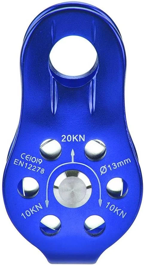 قرقره تک محور طناب سنگین 20kN UIAA، قرقره ثابت برای صخره نوردی، فرود، نجات و تجهیزات ایمنی درخت نوردی