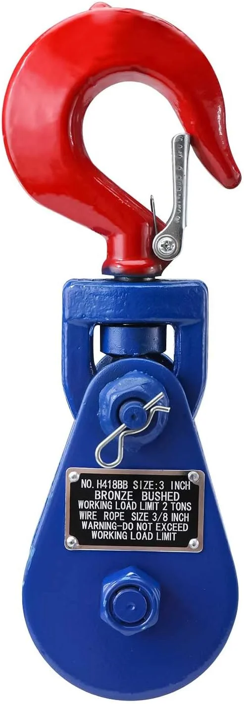 قرقره دو رنگ BOOMSTART با ابزار قلاب گردان، قرقره طناب سیمی برای 5/16 اینچ تا 3/8 20 میلی متر