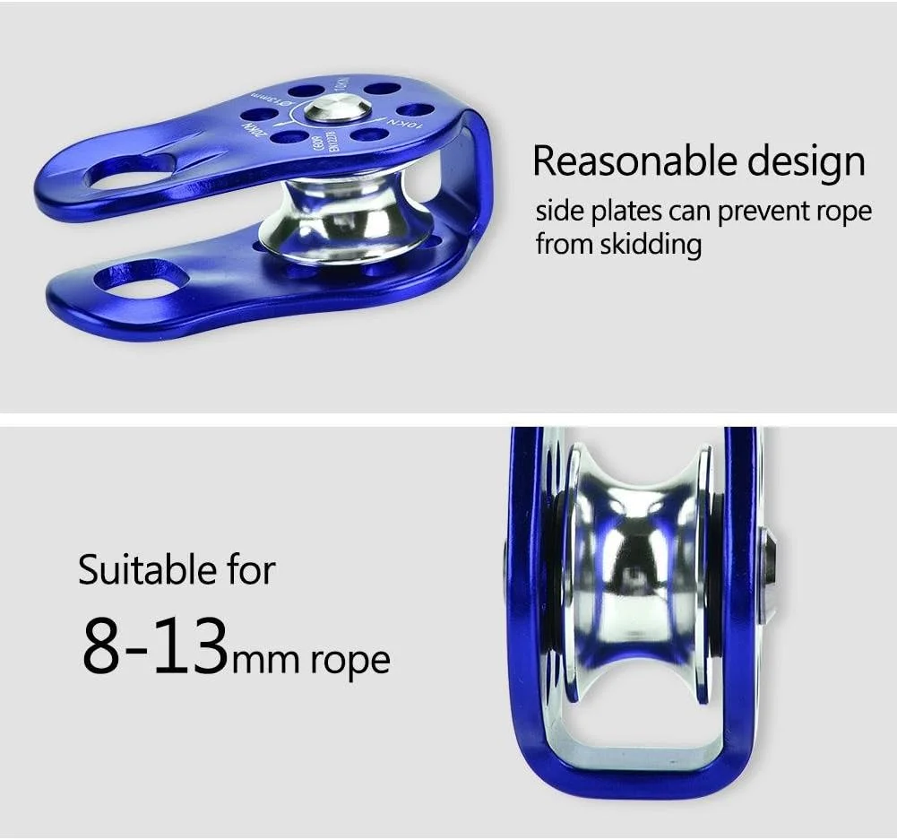 قرقره تک محور طناب سنگین 20kN UIAA، قرقره ثابت برای صخره نوردی، فرود، نجات و تجهیزات ایمنی درخت نوردی