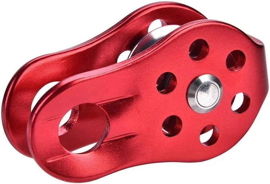 قرقره تک محور چرخان طناب سنگین 20kN با گواهینامه UIAA، قرقره ثابت برای صخره نوردی، فرود، نجات و تجهیزات ایمنی