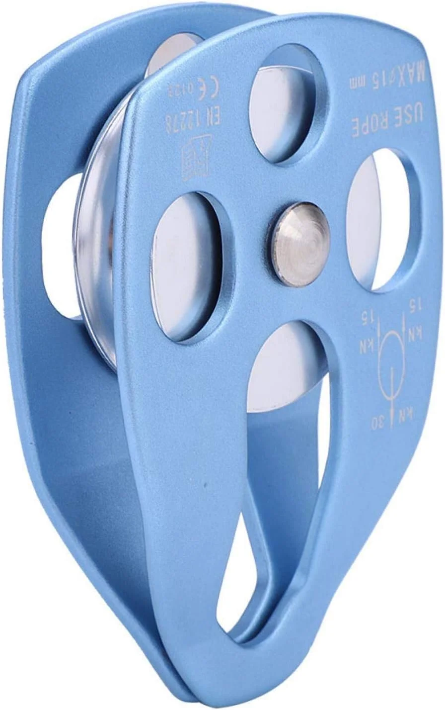 قر قره تکی صعود FEIP، قرقره کوهنوردی آلیاژ آلومینیوم 32KN با استحکام خوب برای غارنوردی