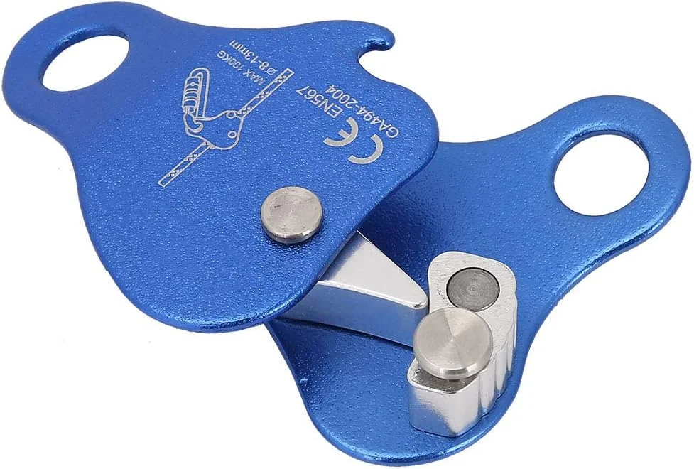 قرقره صعود طناب نوردی آلیاژ آلومینیوم منیزیم 100KN برای تجهیزات بارکشی