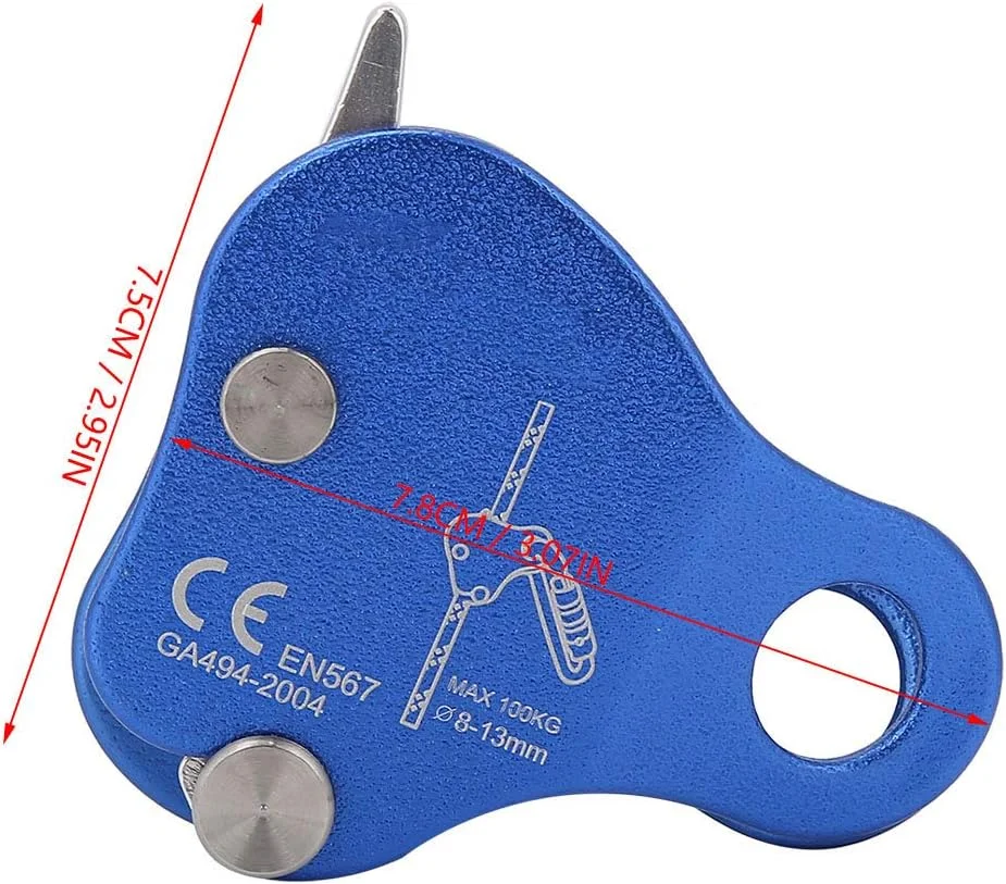 قرقره صعود طناب نوردی آلیاژ آلومینیوم منیزیم 100KN برای تجهیزات بارکشی