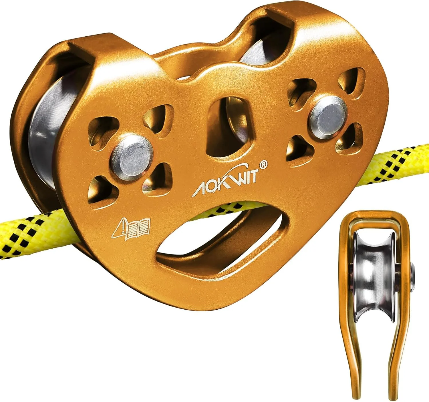 قرقره زیپ لاین طناب 8-13 میلی متر، قرقره صعود 25KN آلومینیومی با غلتک استیل ضد زنگ، ترولی دوگانه تاندم، تجهیزات نجات کوهنوردی و صخره نوردی در فضای باز