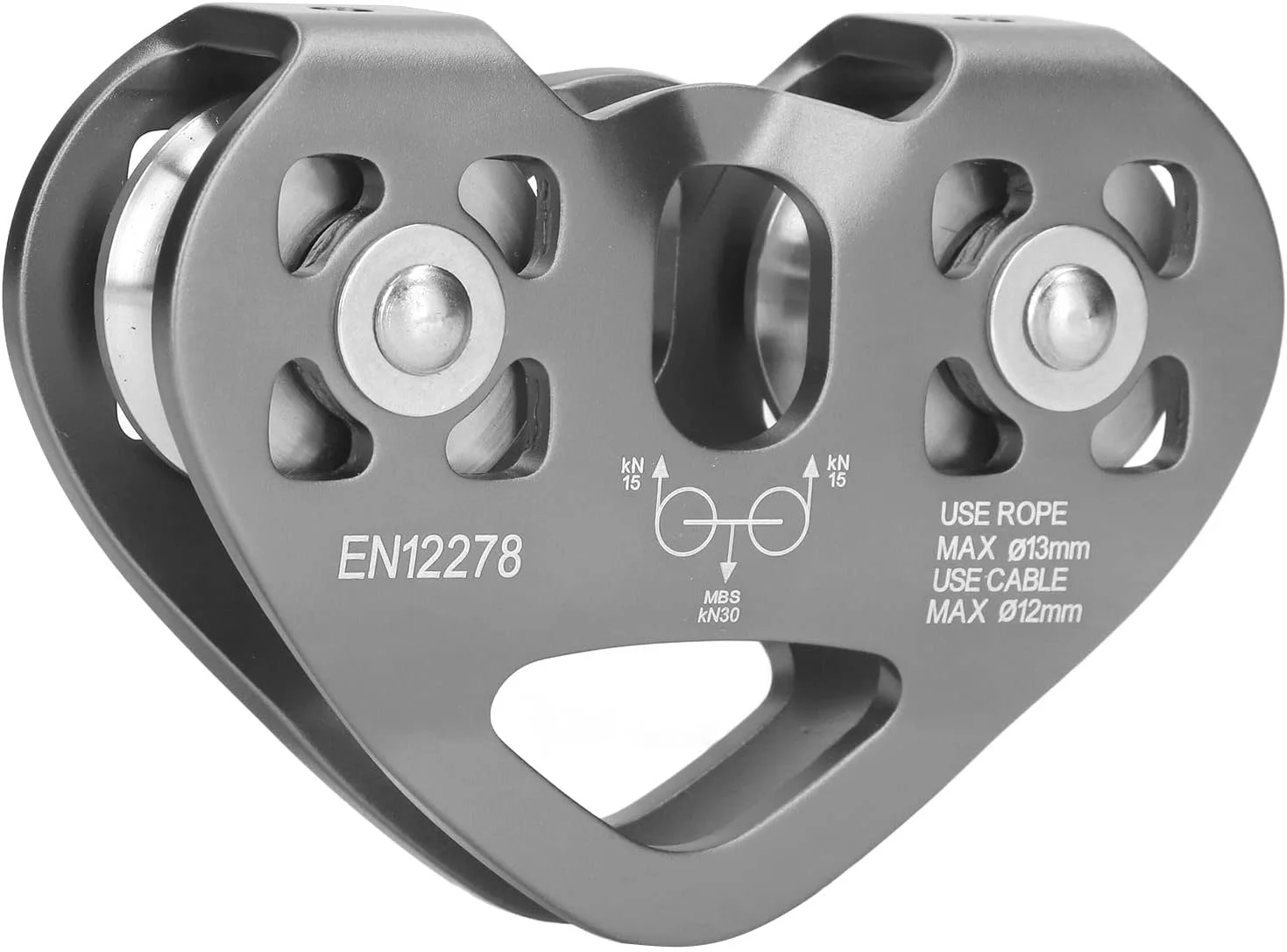 قرقره صعود، قرقره دو محوره مناسب صعود در فضای باز، بلوک آلومینیومی سبک وزن هوانوردی، کاربرد گسترده برای غارنوردی