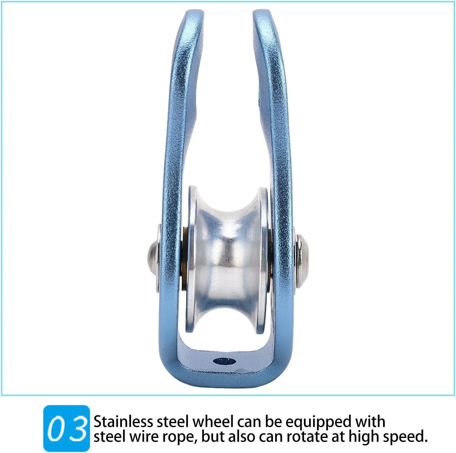 قرقره صعود، قرقره تکی سنگین صعود، قرقره طناب گردان تکی آلیاژ آلومینیوم و منیزیم سبک وزن برای ریگینگ، صعود درختکاری، دارای گواهی CE