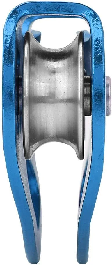 قرقره صعود، قرقره تک طناب سنگین وظیفه آلیاژ آلومینیوم 25KN تجهیزات ایمنی صعود (آبی)