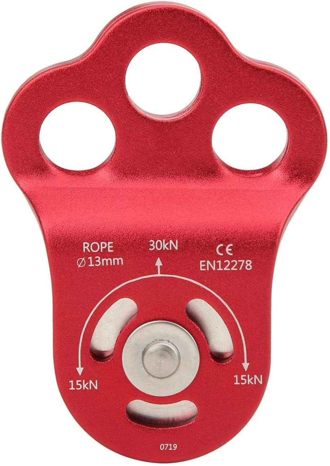 قرقره سه سوراخه صخره نوردی، مناسب برای کوهنوردی، عبور و نقل و انتقالات در فضای باز - قرقره تکی سه سوراخه با بلبرینگ