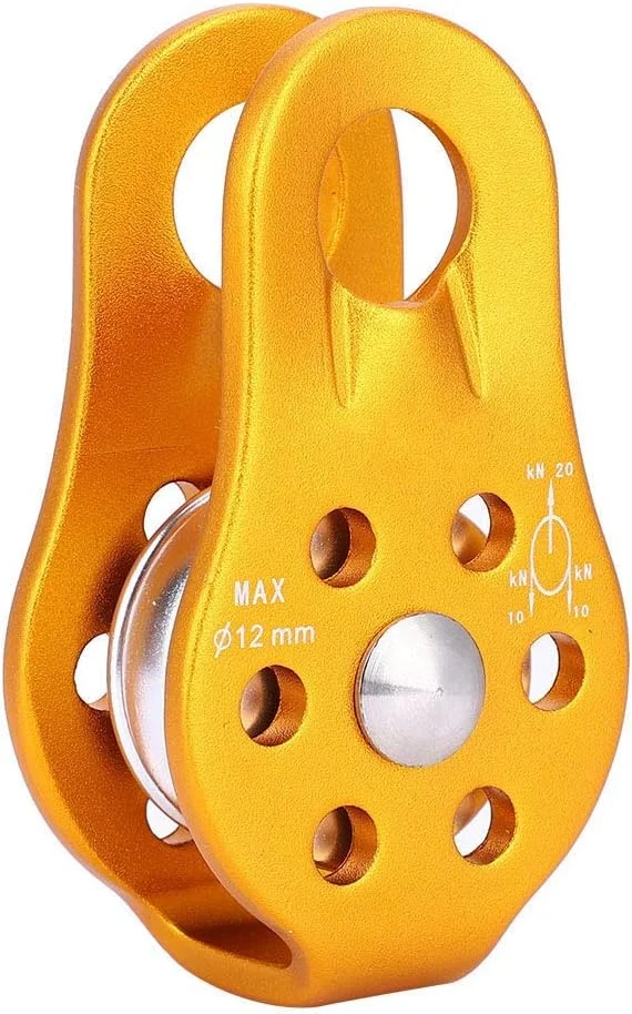 قرقره صعود 20KN، قرقره میکرو آلیاژی سنگین تک محور چرخشی برای صعود، کوهنوردی، نجات، کار در ارتفاعات قرقره صعود 20KN، قرقره میکرو آلیاژی سنگین تک محور چرخشی برای صعود، کوهنوردی، نجات، کار در ارتفاعات