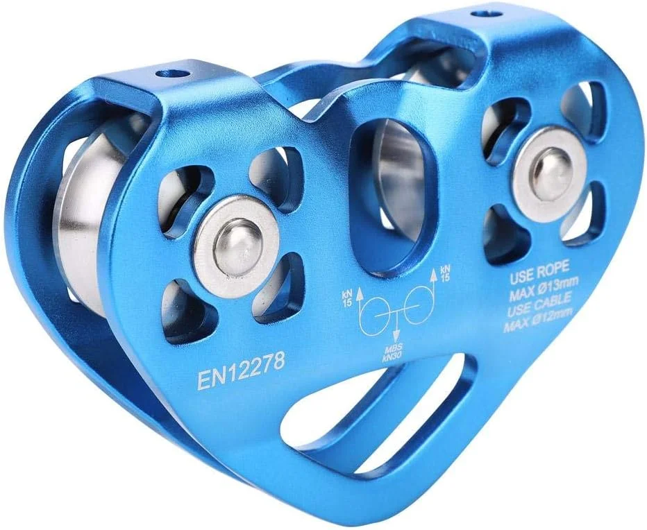 قرقره کوهنوردی 30KN قرقره دوتایی در فضای باز قرقره ترولی کابل نجات خط زیپ محور دوتایی سنگ نوردی قرقره کوهنوردی 30KN قرقره دوتایی در فضای باز قرقره ترولی کابل نجات خط زیپ محور دوتایی سنگ نوردی