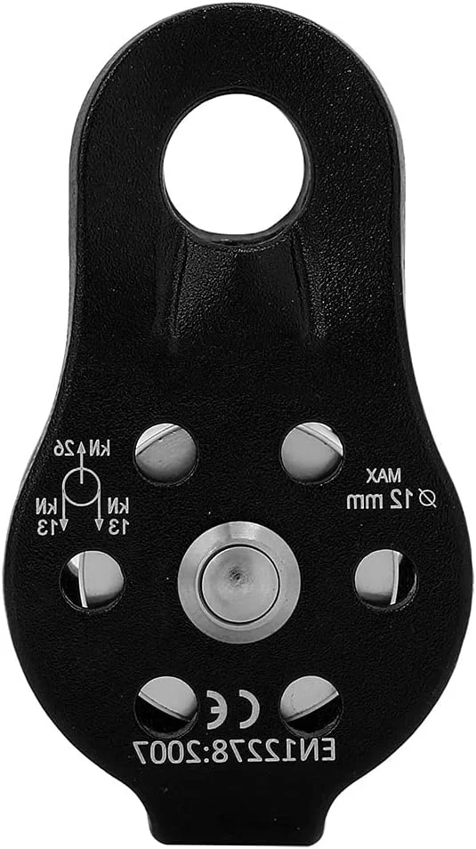 قرقره صعود ۲۶KN با چرخ آلیاژ آلومینیوم و بلوک چرخشی برای طناب ۱۲ میلی متری، مناسب صعود و نجات قرقره صعود ۲۶KN با چرخ آلیاژ آلومینیوم و بلوک چرخشی برای طناب ۱۲ میلی متری، مناسب صعود و نجات