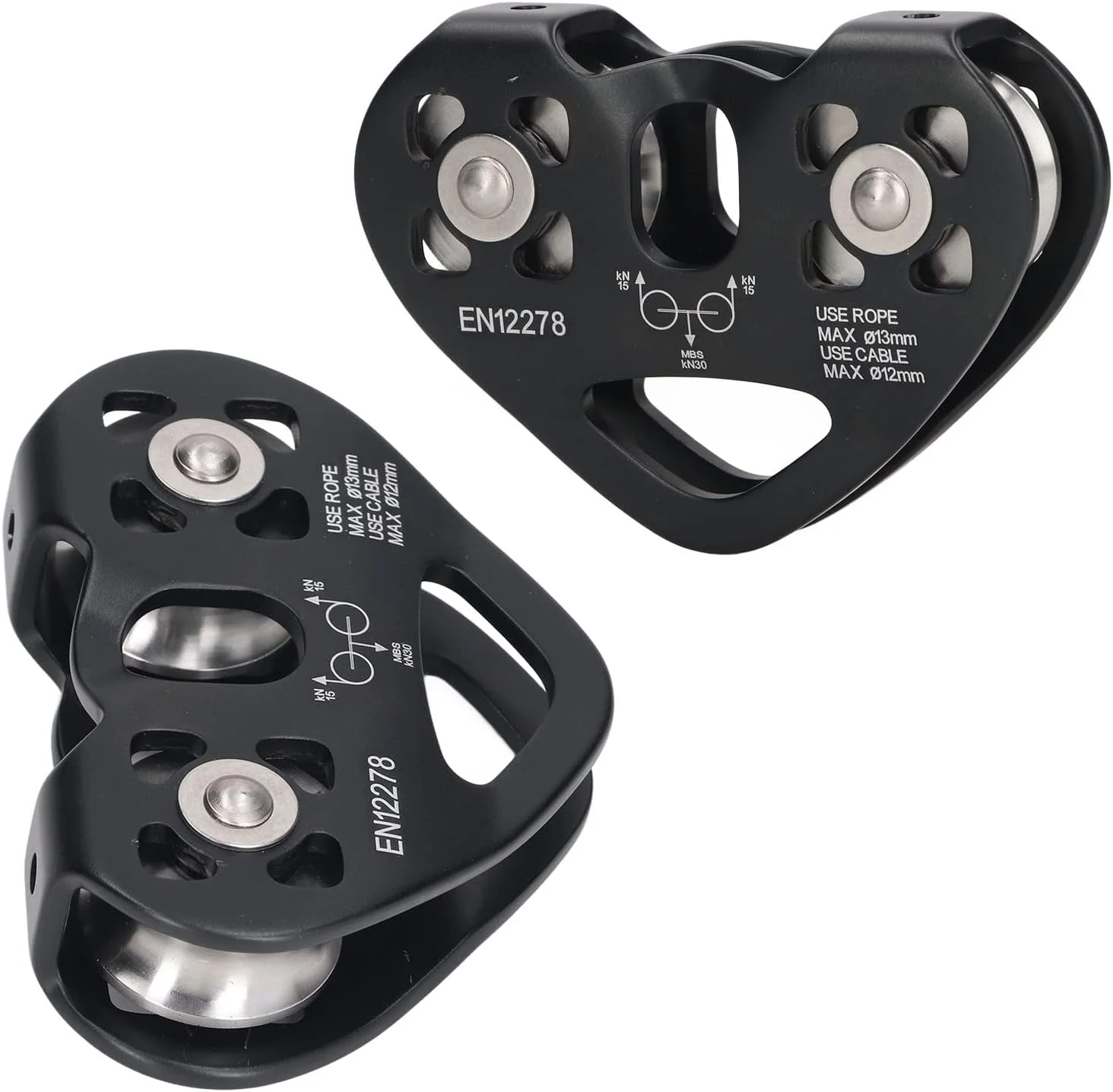 قرقره صعود، قرقره بلوک صعود در فضای باز با تحمل بار بالا و دو محور برای دره نوردی