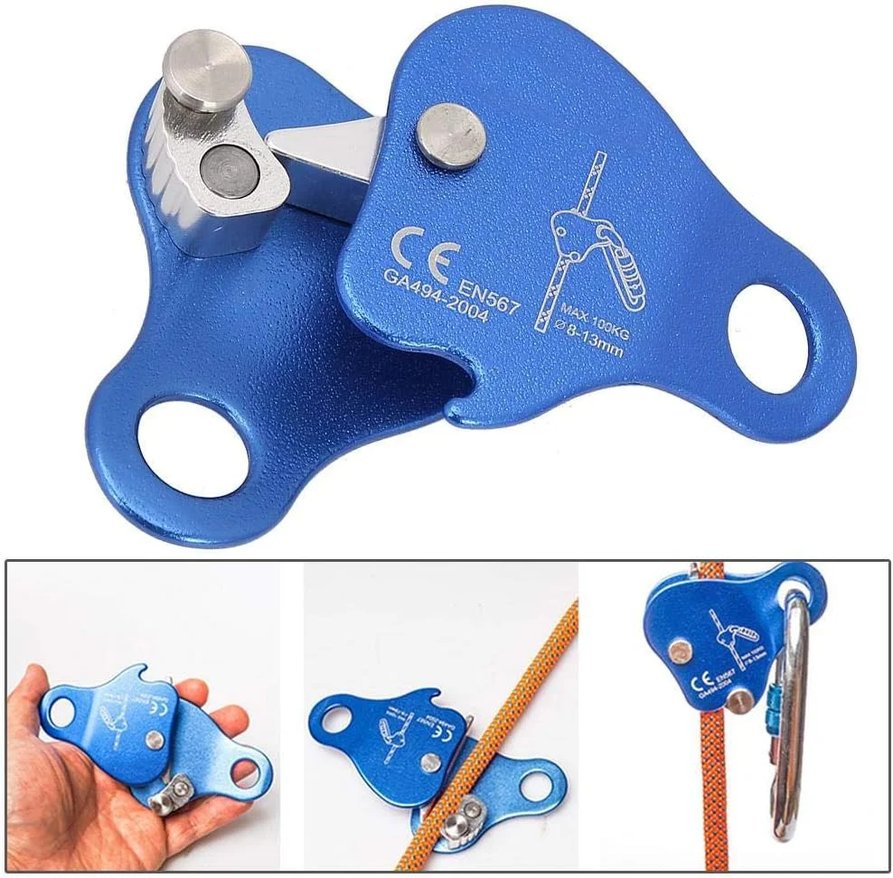 قرقره صعود، چرخ قرقره آویز صعود در فضای باز دستگاه خود قفل شونده طناب