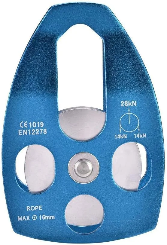 قرقره تکی صعود 28KN آلیاژی با صفحه چرخان، قرقره طناب چرخان تکی سنگین برای صخره نوردی و درخت نوردی قرقره تکی صعود 28KN آلیاژی با صفحه چرخان، قرقره طناب چرخان تکی سنگین برای صخره نوردی و درخت نوردی