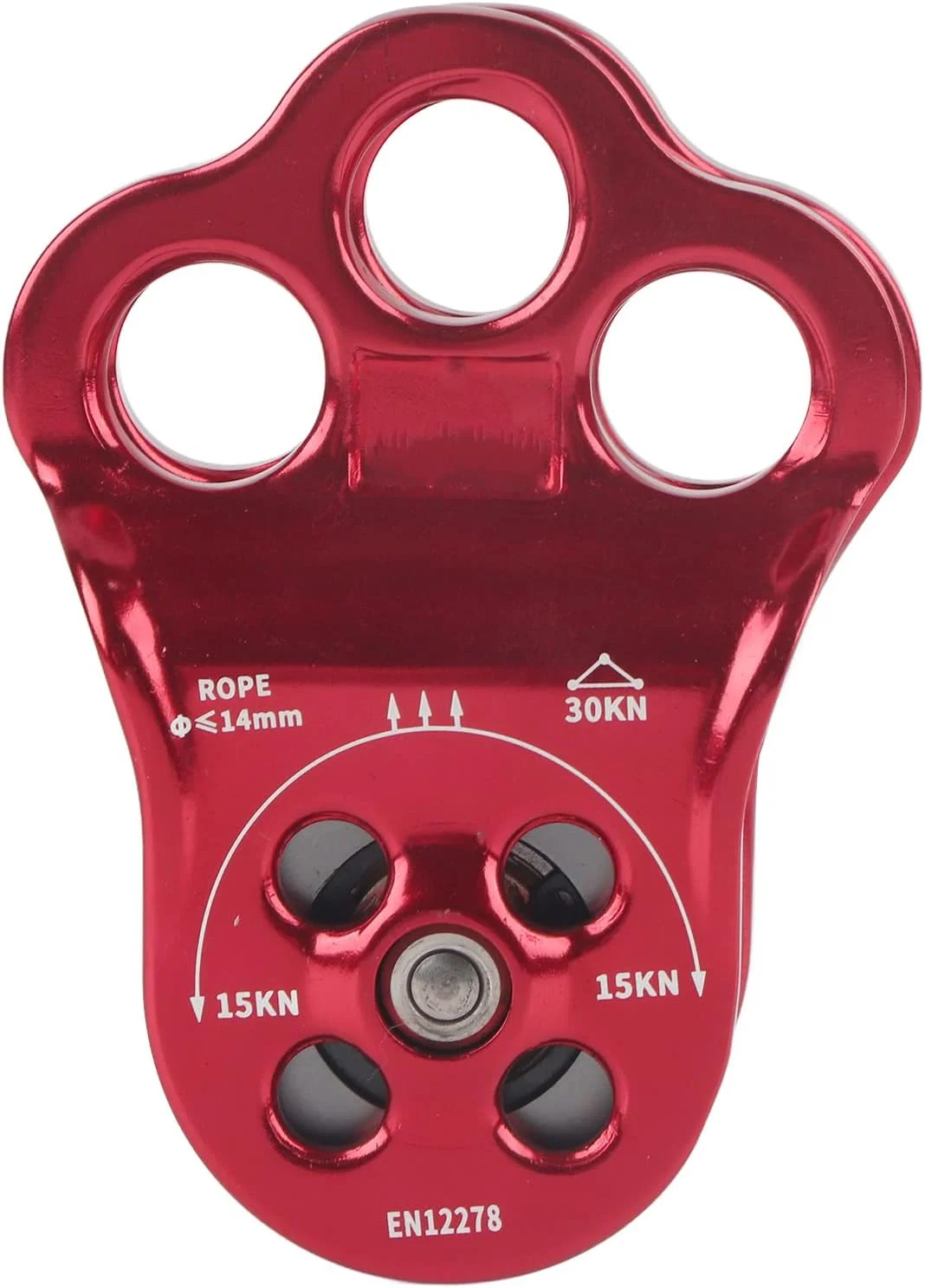 قرقره تک تسمه کوهنوردی 30KN، قرقره سه سوراخه کوهنوردی، قرقره بلبرینگ کوهنوردی برای صخره نوردی و فرود قرقره تک تسمه کوهنوردی 30KN، قرقره سه سوراخه کوهنوردی، قرقره بلبرینگ کوهنوردی برای صخره نوردی و فرود