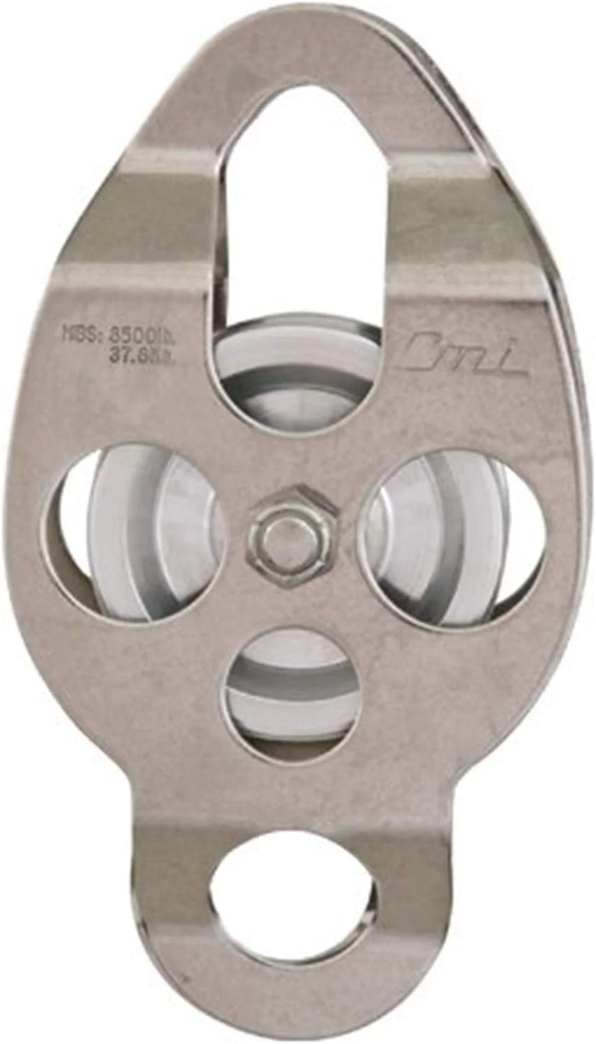 قرقره دو طرفه استیل CMI 2 اینچی با تحمل وزن 3855 کیلوگرم