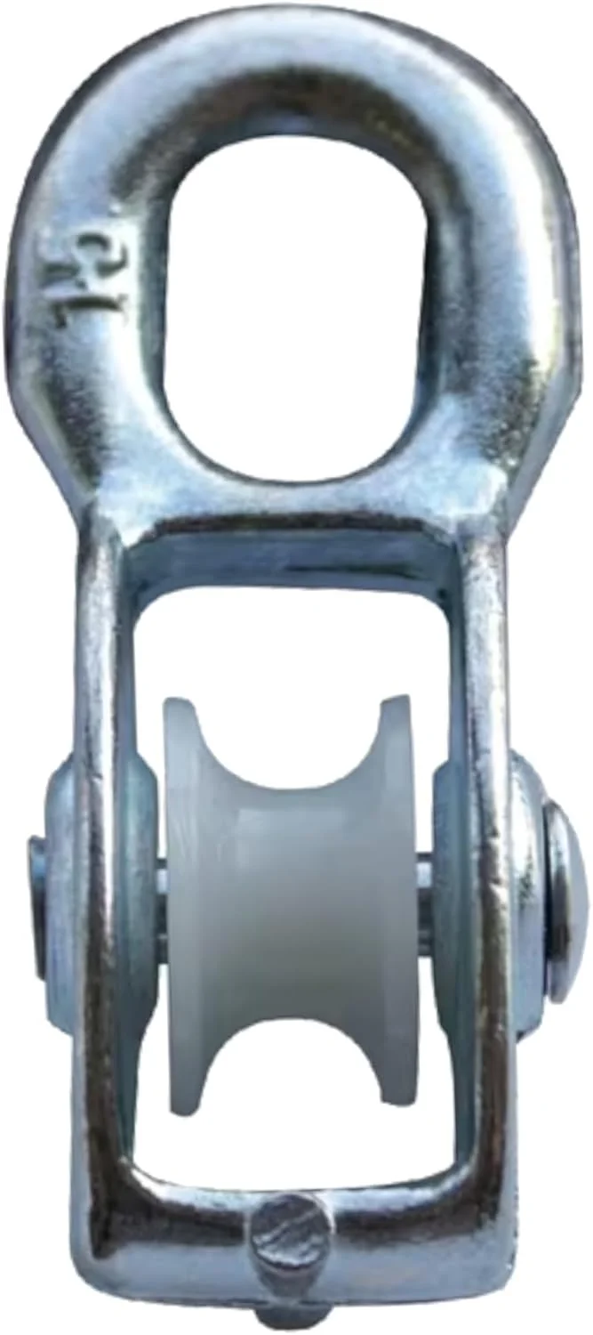 چرخ قرقره فولادی سایکلینگ کالرز با قرقره نایلونی برای طناب 5 میلی متری، قرقره جهانی با ظرفیت بار 150 کیلوگرم مناسب برای تناسب اندام