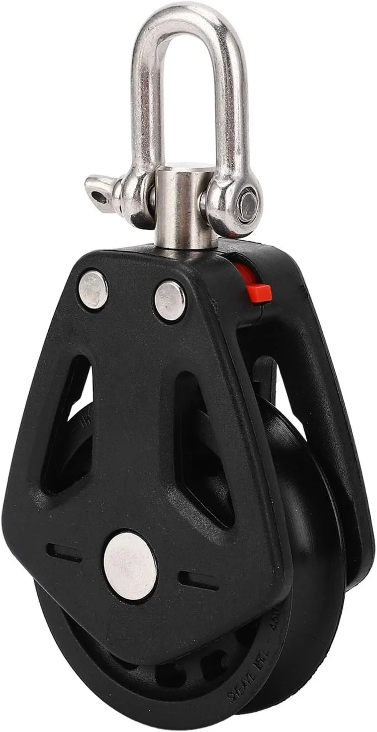 قرقره طناب بالابر Cryfokt، قرقره تک چرخ قفل ایمن و با استحکام بالا برای قایق تفریحی