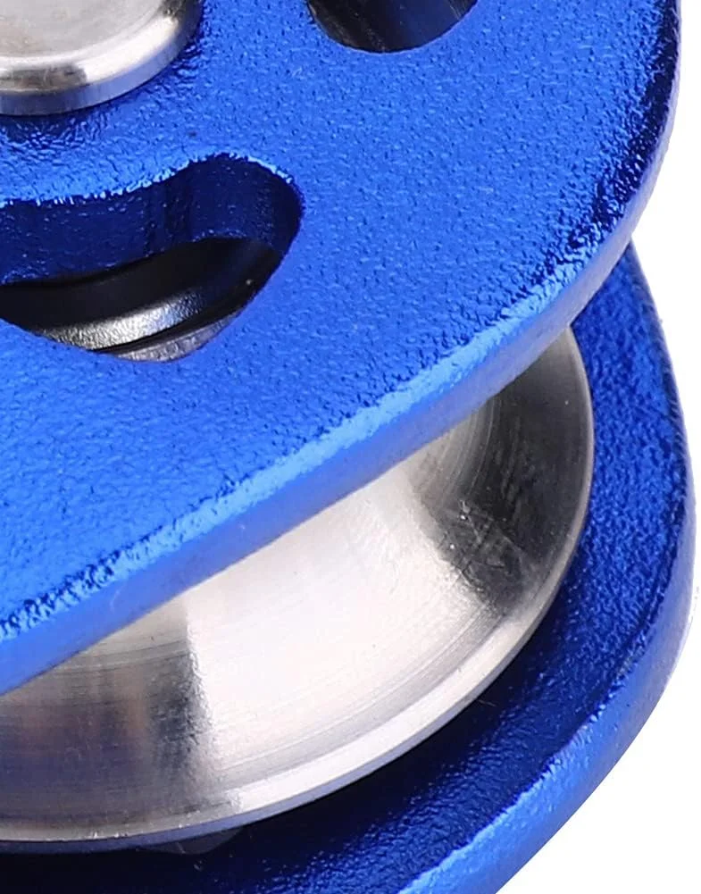 چرخ قرقره دو محور دوگانه در فضای باز CRTGW، تجهیزات ماشینی قلبی شکل برای کوهنوردی و صخره نوردی - آبی