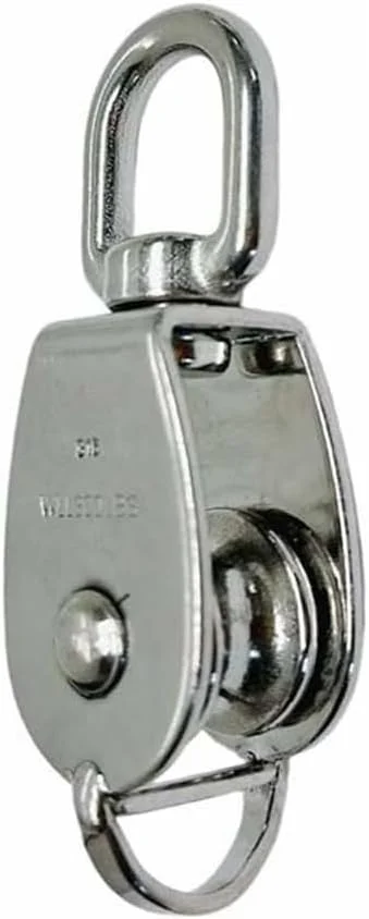 قرقره تک تسمه استیل ضد زنگ MH GLOBAL 316، قرقره طناب بالابر چرخشی، 1 اینچ