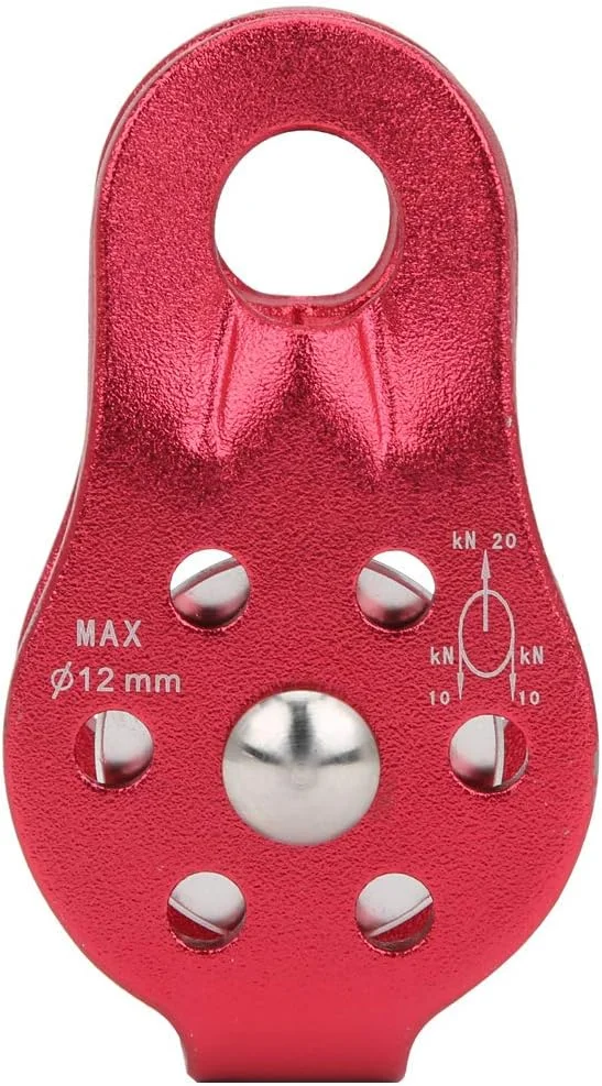 قرقره کوهنوردی، چرخ قرقره جهانی مناسب برای کوهنوردی در فضای باز، کار در ارتفاع، نجات و صخره نوردی (قرمز)