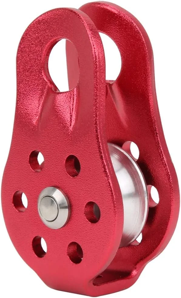 قرقره کوهنوردی، چرخ قرقره جهانی مناسب برای کوهنوردی در فضای باز، کار در ارتفاع، نجات و صخره نوردی (قرمز)