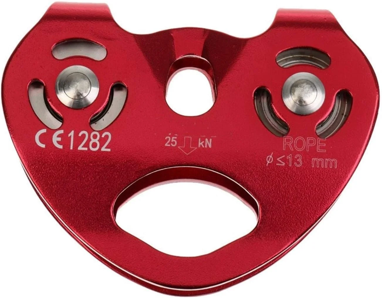 قرقره سیم بکسل فولادی DLRSET، قرقره دوبل نجات صخره نوردی در فضای باز 25KN، قرقره زیپ لاین آلیاژ آلومینیوم منیزیم، ابزار آویزان کردن تخت آویز