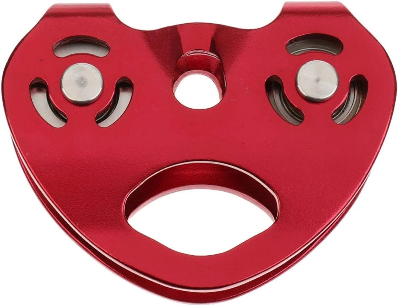 قرقره سیم بکسل فولادی DLRSET، قرقره دوبل نجات صخره نوردی در فضای باز 25KN، قرقره زیپ لاین آلیاژ آلومینیوم منیزیم، ابزار آویزان کردن تخت آویز