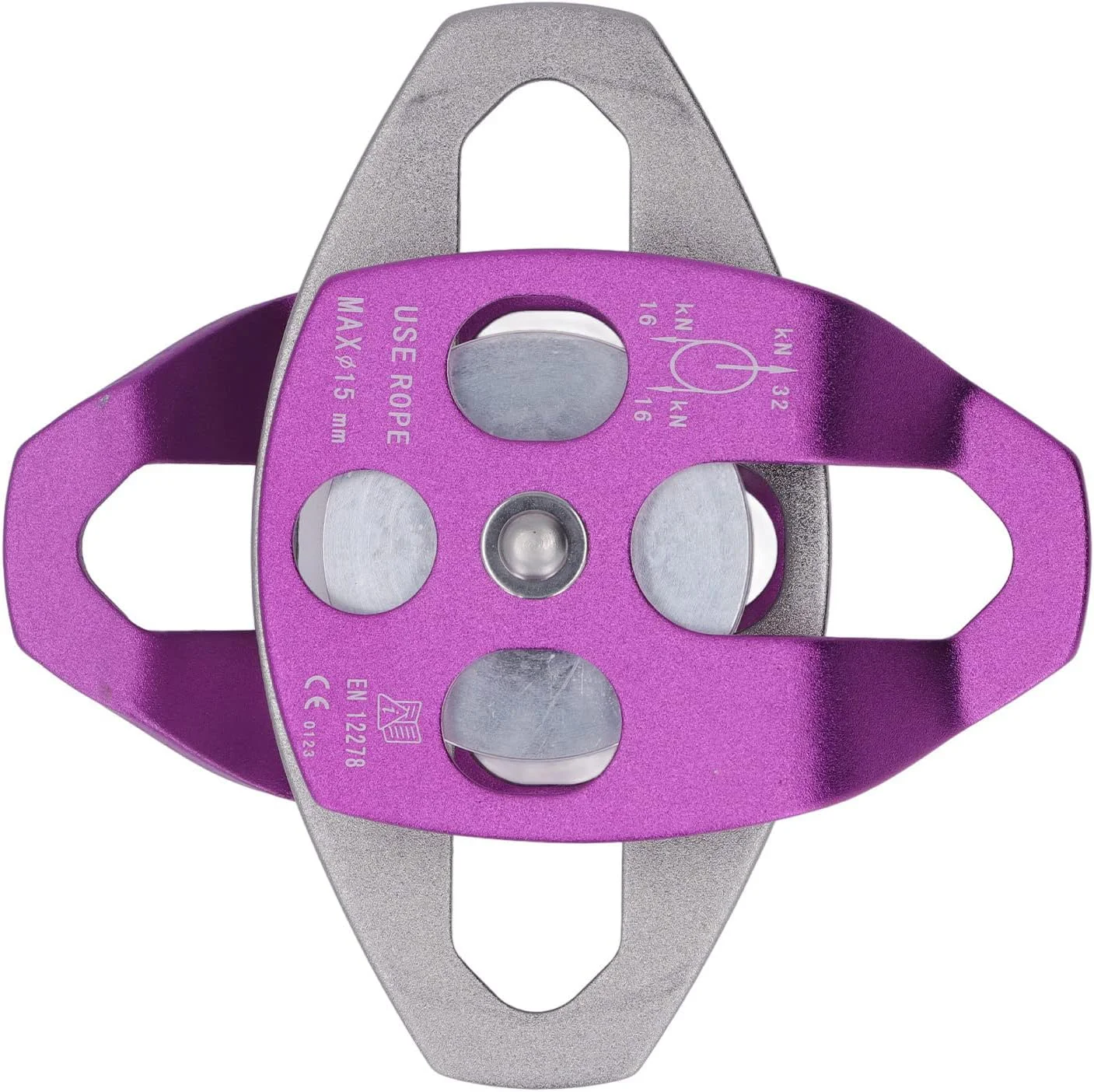 قرقره صعود دو طرفه آلومینیومی سنگین بنفش برای فضای باز