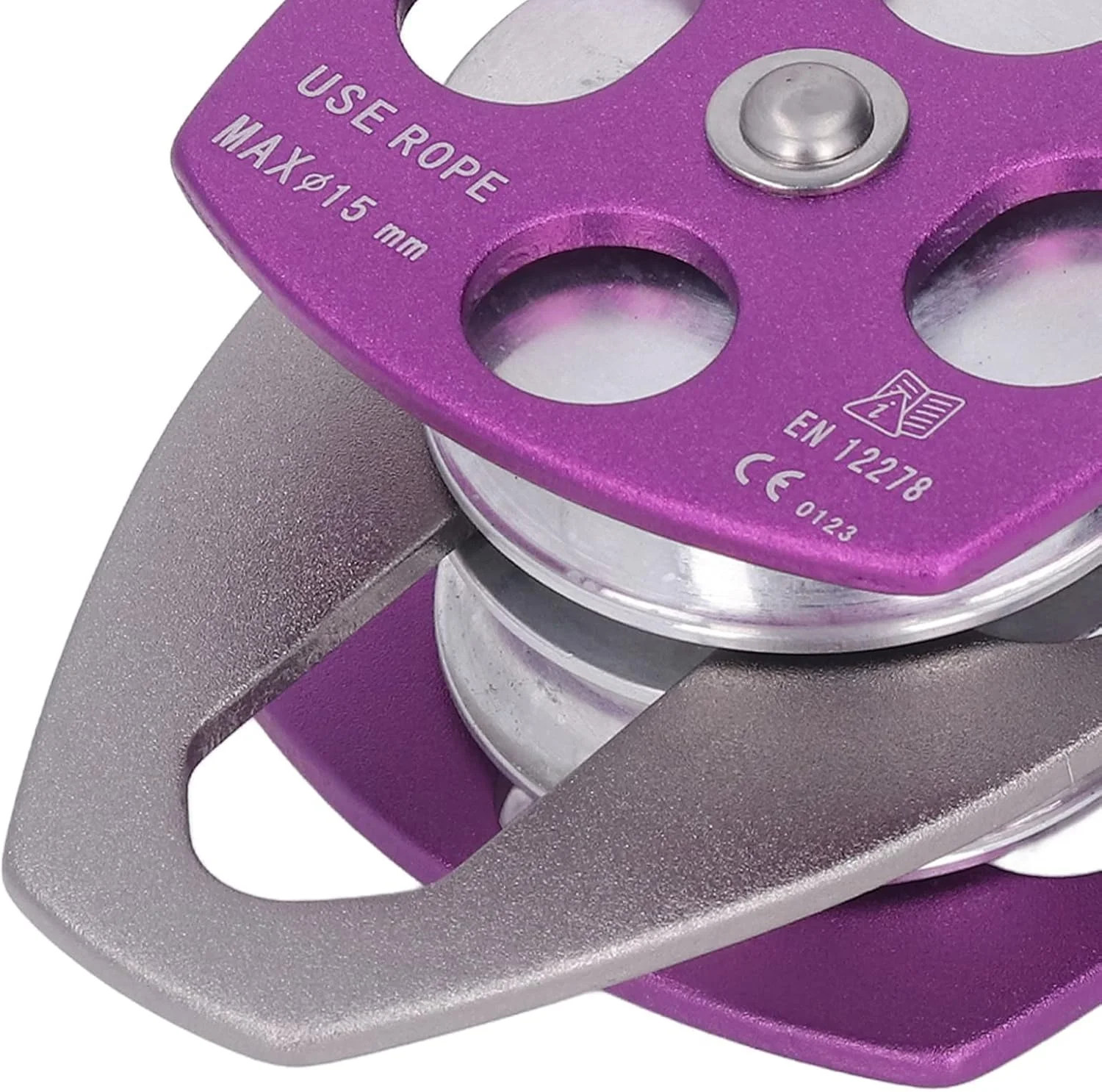 قرقره صعود دو طرفه آلومینیومی سنگین بنفش برای فضای باز