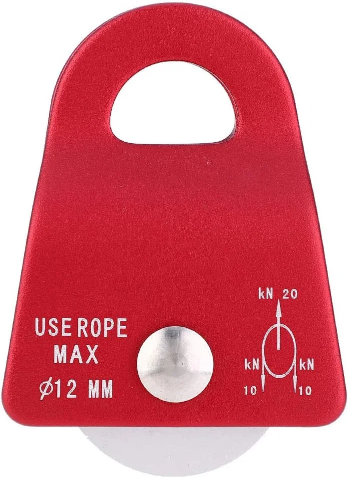 قرقره نوسانی جانبی فلزی کارابین در فضای باز برای کوهنوردی و صخره نوردی (قرمز)