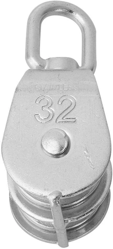 قرقره دو چرخ گردان طناب بالابر تجهیزات قایق بادبانی کشتی قرقره دوگانه چرخ کششی زنجیری برای لوازم جانبی قایق بادبانی کشتی