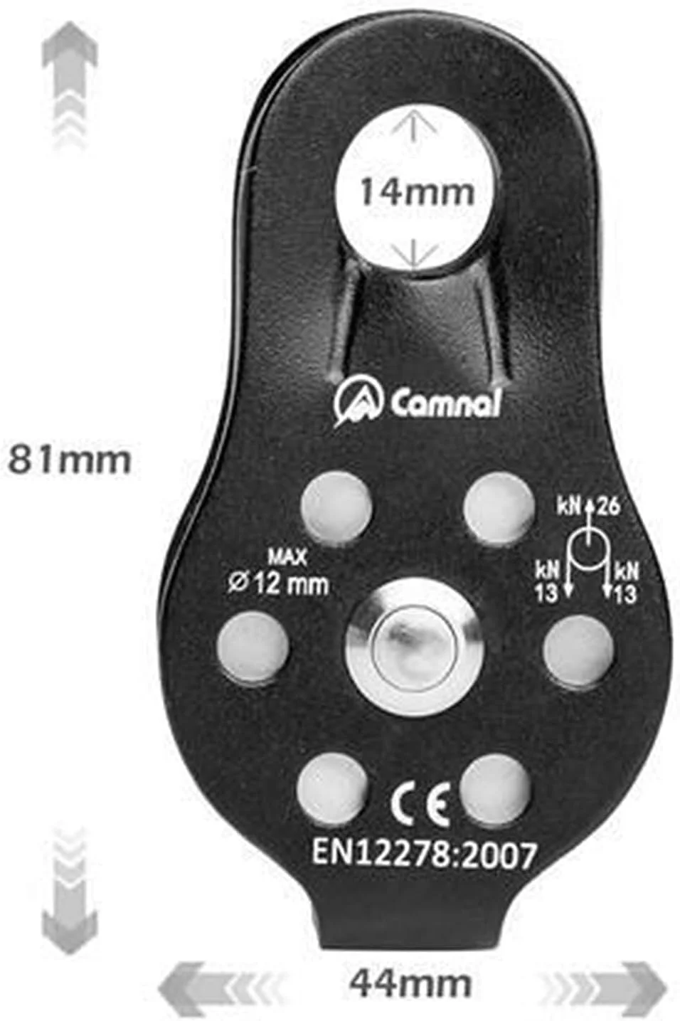 قرقره سریع و سنگین 26KN مناسب صخره نوردی و زیپ لاین