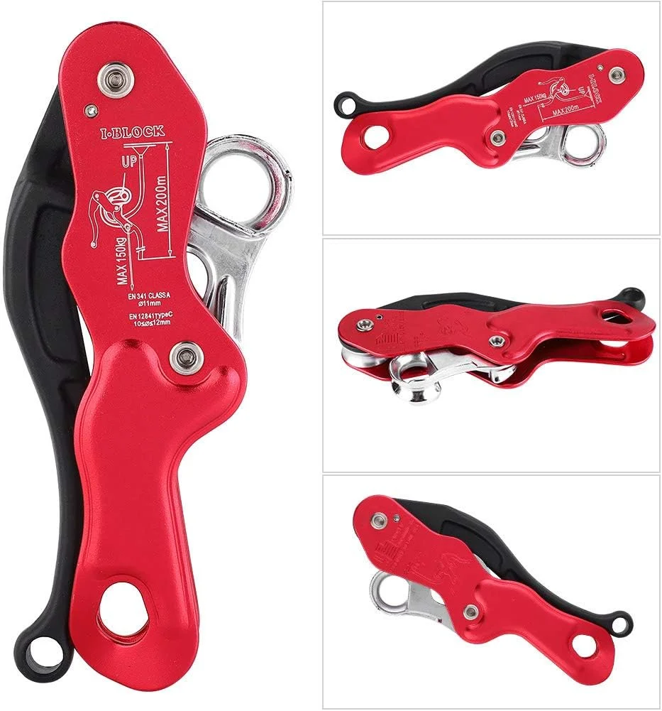 گیره طناب صعود Domary، قفل خودکار، آلیاژ آلومینیوم با استحکام بالا، برای صعود در فضای باز