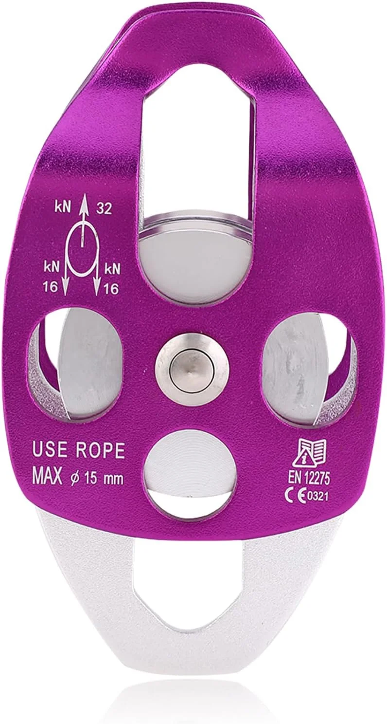 قرقره صعود میکرو equlup، قرقره دوبل چرخان جانبی آلومینیوم هوانوردی با مقاومت بالا، تجهیزات ایمنی صعود برای صخره نوردی و کوهنوردی