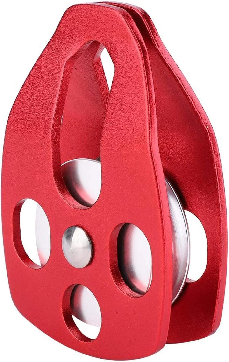 قرقره بلبرینگ بادوام 32KN قرقره متحرک دوبل برای صخره نوردی در فضای باز، کوهنوردی، کار در ارتفاع