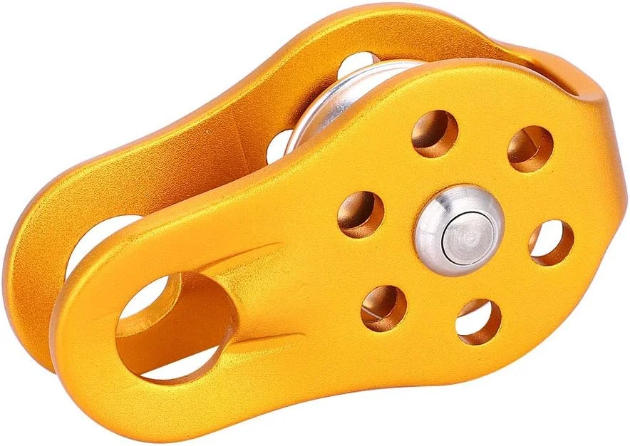 تجهیزات ایمنی قرقره طناب گردان تک آلومینیومی، چرخ قرقره گردان تک، حمل و نقل برای صعود