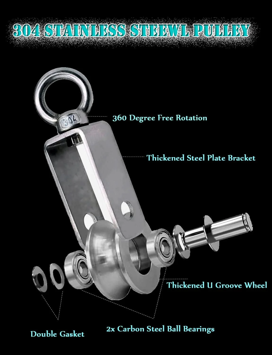 قر قره 34 میلی متری DROMEDARY بسته 2 عددی با بلبرینگ، قرقره برای طناب، کابل فولادی قرقره، ظرفیت بار 250 کیلوگرم برای طناب، قاب طناب، تناسب اندام قر قره 34 میلی متری DROMEDARY بسته 2 عددی با بلبرینگ، قرقره برای طناب، کابل فولادی قرقره، ظرفیت بار 250 کیلوگرم برای طناب، قاب طناب، تناسب اندام