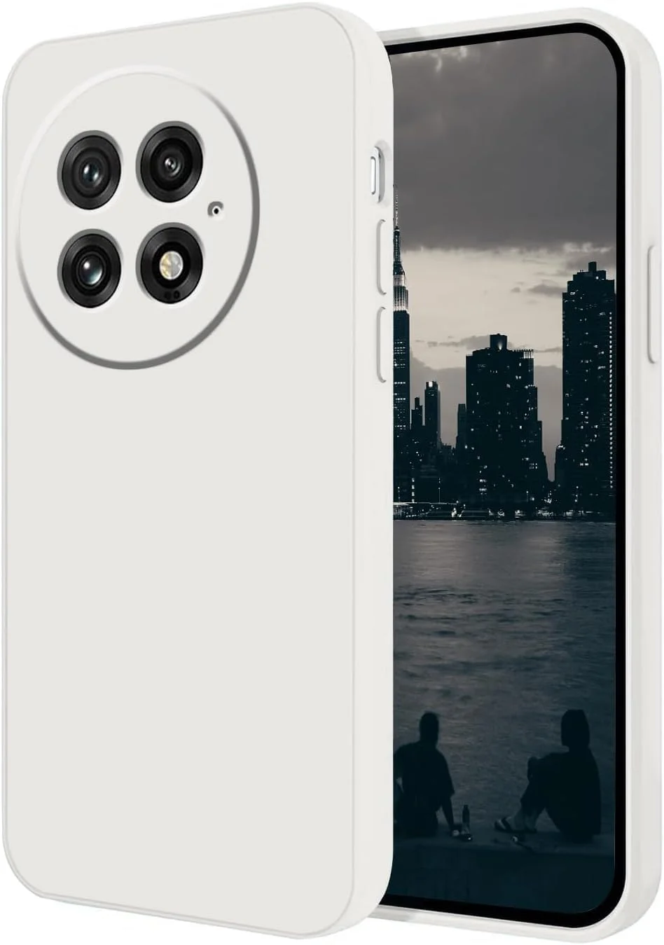 کاور سیلیکونی برای OnePlus 13: با لمس نرم و ابریشمی، ضد ضربه، کاور پشتی باریک برای 1+ 13 - (سفید)