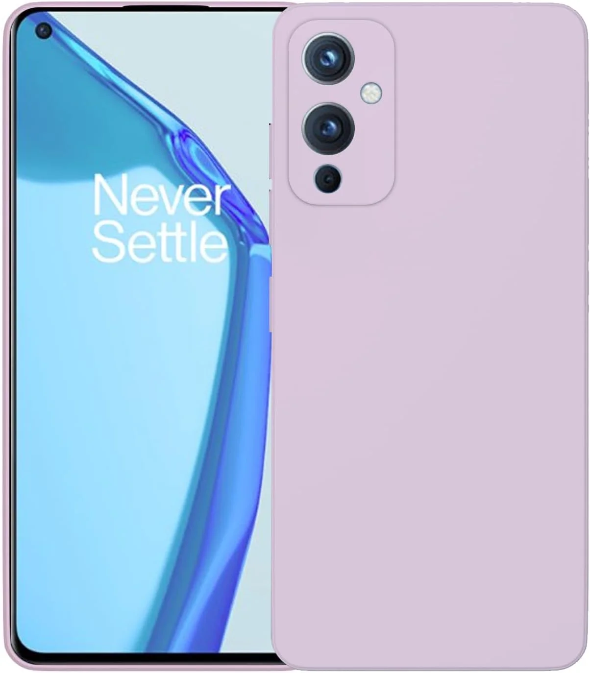 قاب گوشی CooToly برای OnePlus 9، پوشش محافظ نرم (بنفش روشن، OnePlus 9 6.55 اینچ)