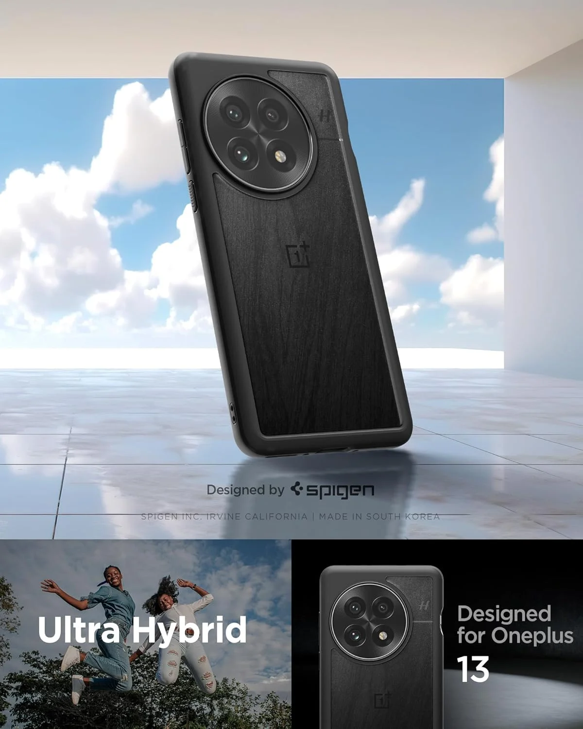 کاور محافظ گوشی Spigen Ultra Hybrid مناسب برای OnePlus 13 - مشکی مات کاور محافظ گوشی Spigen Ultra Hybrid مناسب برای OnePlus 13 - مشکی مات