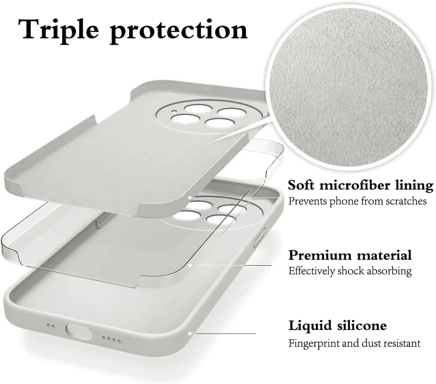 کاور سیلیکونی برای OnePlus 13: با لمس نرم و ابریشمی، ضد ضربه، کاور پشتی باریک برای 1+ 13 - (سفید) کاور سیلیکونی برای OnePlus 13: با لمس نرم و ابریشمی، ضد ضربه، کاور پشتی باریک برای 1+ 13 - (سفید)