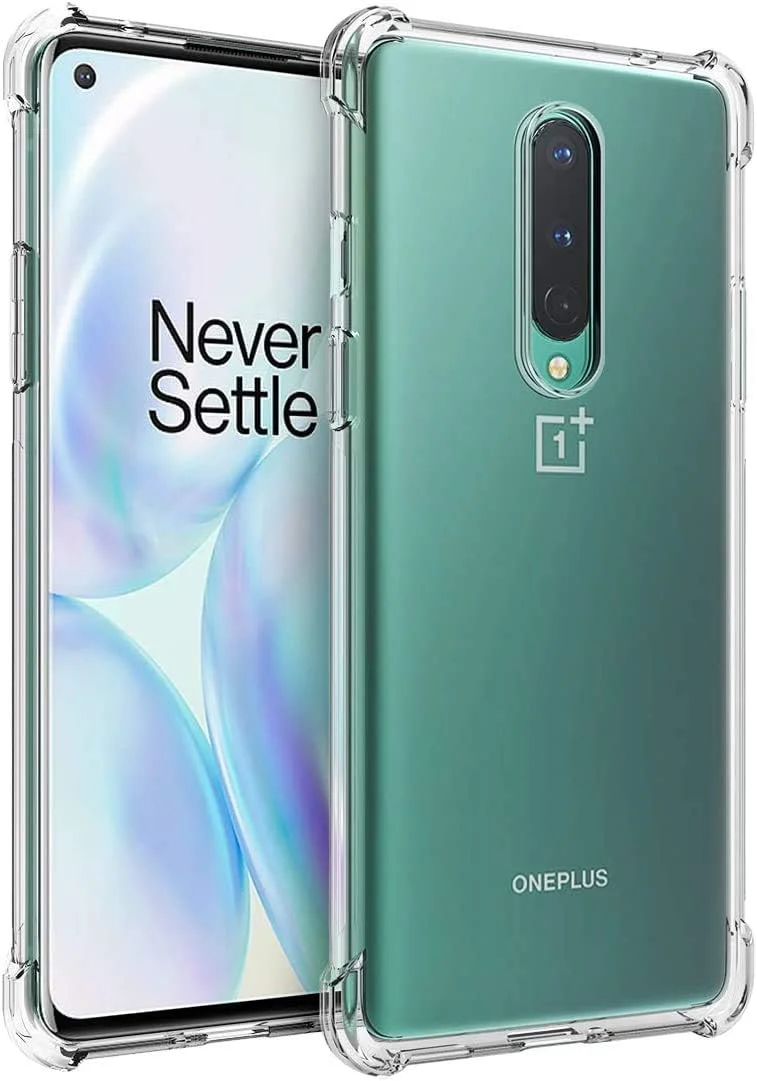 کاور محافظ شفاف Zeking سازگار با OnePlus 8، ضد خش، کریستالی و دارای ضربه گیر در چهار گوشه
