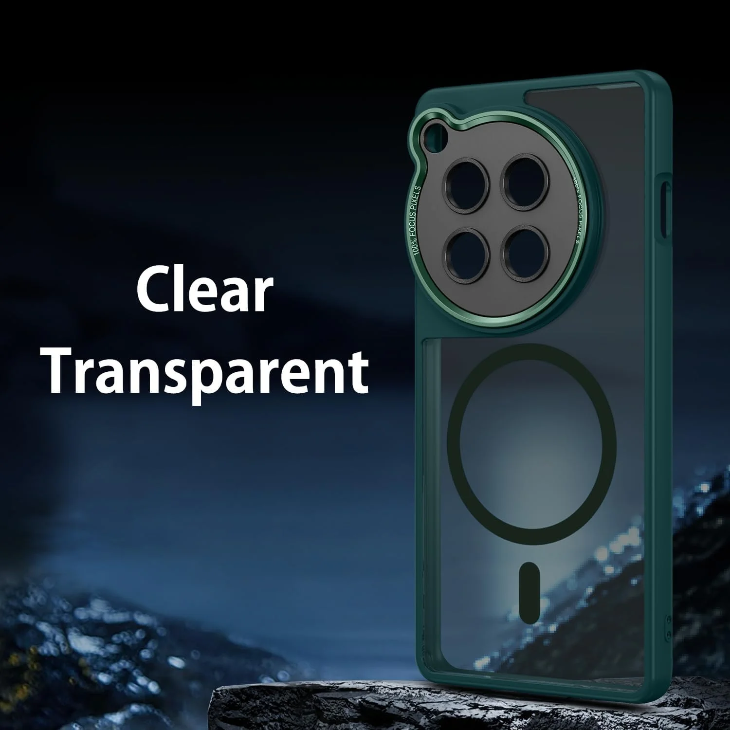 قاب محافظ مغناطیسی DUEDUE برای وان پلاس 12 [سازگار با MagSafe]، کاور پشتی PC ضد ضربه با گرید نظامی و بامپر TPU محافظ گوشی برای OnePlus 12 5G 6.82 اینچ، سبز