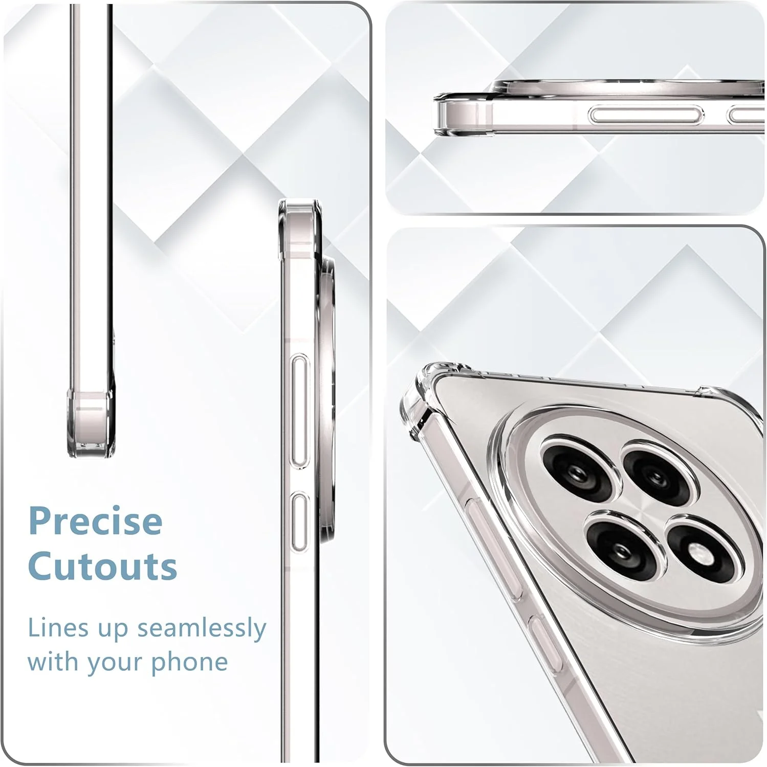 کاور محافظ گوشی آنووکوا برای وان پلاس 13R 5G، کاور محافظ سیلیکونی TPU نرم و شفاف و فوق العاده نازک با قابلیت جذب شوک و ضد خش (شفاف)