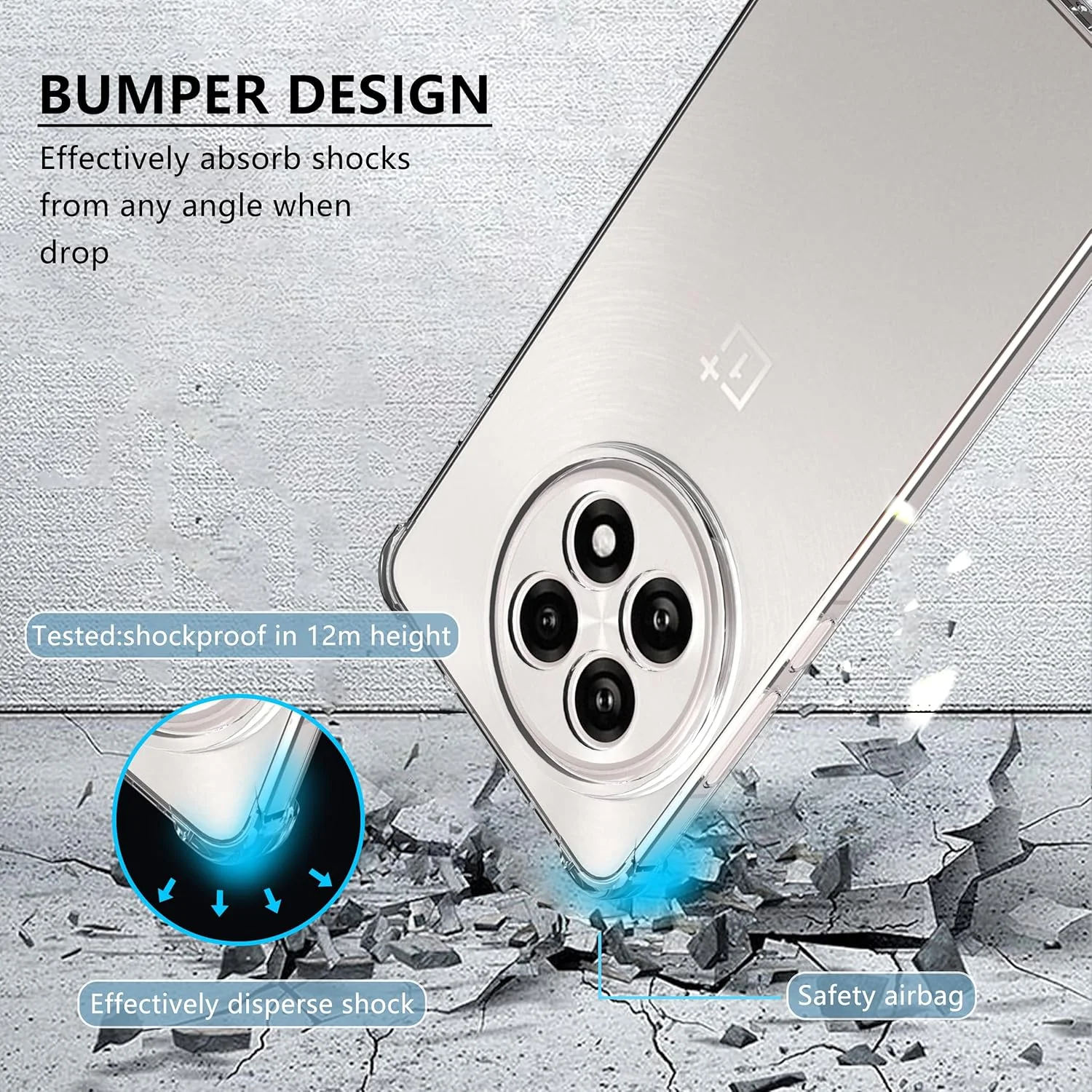 کاور محافظ گوشی آنووکوا برای وان پلاس 13R 5G، کاور محافظ سیلیکونی TPU نرم و شفاف و فوق العاده نازک با قابلیت جذب شوک و ضد خش (شفاف)