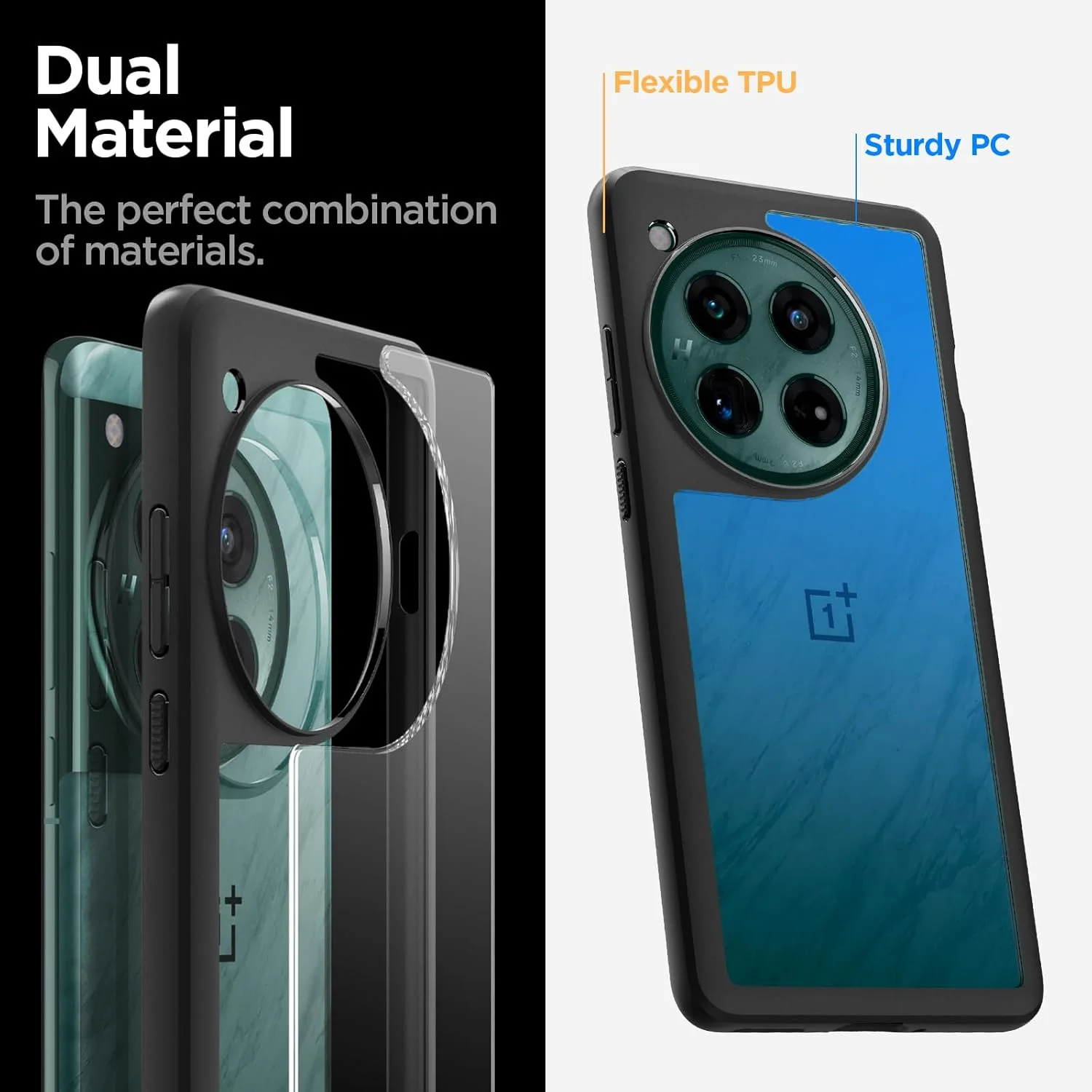 کاور محافظ گوشی Spigen Ultra Hybrid مناسب برای OnePlus 12 - مشکی مات کاور محافظ گوشی Spigen Ultra Hybrid مناسب برای OnePlus 12 - مشکی مات